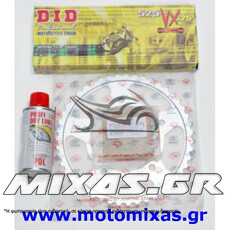ΑΛΥΣΙΔΟΓΡΑΝΑΖΟ JT-DID SUZUKI V-STROM 650 ΧΩΡΙΣ ABS ΜΕ ΜΑΥΡΗ ΑΛΥΣΙΔΑ