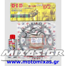 ΑΛΥΣΙΔΟΓΡΑΝΑΖΟ JT-DID YAMAHA XT-600 (15-45) (520) ΜΕ ΧΡΥΣΗ ΑΛΥΣΙΔΑ
