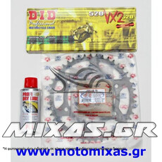ΑΛΥΣΙΔΟΓΡΑΝΑΖΟ JT-DID YAMAHA XT-660R/X (04) (15-45) (520) ΜΕ ΧΡΥΣΗ ΑΛΥΣΙΔΑ