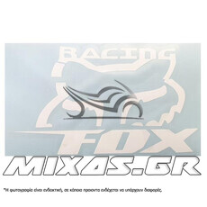 ΑΥΤΟΚΟΛΛΗΤΟ FOX RACING ΑΣΠΡΟ