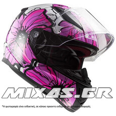 ΚΡΑΝΟΣ LS2 FF353.2 RAPID POPPIES ΚΛΕΙΣΤΟ ΡΟΖ