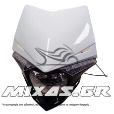 ΜΑΣΚΑ ENDURO ΜΕ ΦΑΝΑΡΙ C5007 ΑΣΠΡΗ ROC