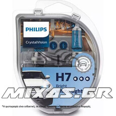 ΛΑΜΠΕΣ PHILIPS H7 CRYSTAL VISION ΣΕΤ