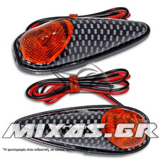 ΦΛΑΣ ΑΥΤΟΚΟΛΛΗΤΟ MINI ΠΟΡΤΟΚΑΛΙ/CARBON ΣΕΤ SHARK