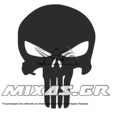 ΑΥΤΟΚΟΛΛΗΤΟ PUNISHER LOGO 9,2cmx7cm ΜΑΥΡΟ