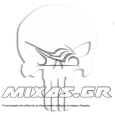 ΑΥΤΟΚΟΛΛΗΤΟ PUNISHER LOGO 9,2cmx7cm ΑΣΠΡΟ