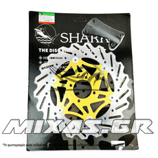 ΔΙΣΚΟΠΛΑΚΑ ΕΜΠΡΟΣ YAMAHA CRYPTON-X 135/105/110/115 OVERSIΖΕ ΧΡΥΣΟ ΚΕΝΤΡΟ SHARK