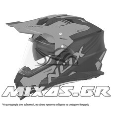 ΚΡΑΝΟΣ NOX ΚΛΕΙΣΤΟ (MOTOCROSS) N312 ΜΑΥΡΟ/ΤΙΤΑΝΙΟ