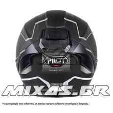 ΚΡΑΝΟΣ PILOT ALPHA SV (FULLFACE) ΜΑΥΡΟ/ΓΚΡΙ ΜΑΤ + IRIDIUM GOLD VISOR