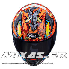 ΚΡΑΝΟΣ PILOT SNAKE SV REPTILE-X ΚΛΕΙΣΤΟ (FULLFACE) FLUO ΠΟΡΤΟΚΑΛΙ