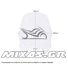 ΠΑΡΜΠΡΙΖ/ΖΕΛΑΤΙΝΑ WRS YAMAHA T-MAX 530 (17-19)/T-MAX 560 (19-21) 52,5x50cm CLEAR