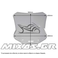 ΠΑΡΜΠΡΙΖ/ΖΕΛΑΤΙΝΑ WRS YAMAHA BMW S1000 XR (20-23) 38x38cm SMOKE