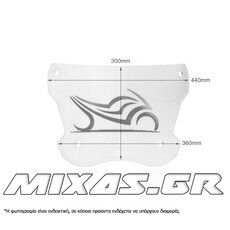 ΠΑΡΜΠΡΙΖ/ΖΕΛΑΤΙΝΑ WRS HONDA SH 125/150 (17-19) 30x36cm CLEAR