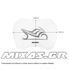 ΠΑΡΜΠΡΙΖ/ΖΕΛΑΤΙΝΑ WRS HONDA SH-300 (15-21) 28x48cm CLEAR