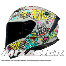 ΚΡΑΝΟΣ PILOT ALPHA SV FUTURE EXPRESS BASALT (FULLFACE) ΓΚΡΙ + ΦΙΜΕ ΖΕΛΑΤΙΝΑ