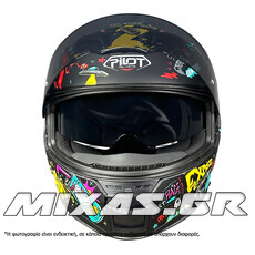 ΚΡΑΝΟΣ PILOT ALPHA SV FUTURE EXPRESS BASALT (FULLFACE) ΜΑΥΡΟ + ΦΙΜΕ ΖΕΛΑΤΙΝΑ