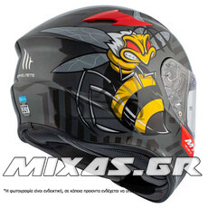 ΚΡΑΝΟΣ MT ΚΛΕΙΣΤΟ (FULLFACE) TARGO BEE B5 FLUO ΚΙΤΡΙΝΟ/ΚΟΚΚΙΝΟ