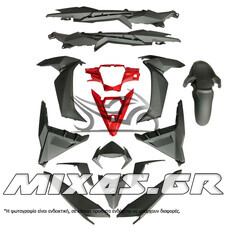 ΚΟΥΣΤΟΥΜΙ SYM VF-185 ΚΟΚΚΙΝΟ/ΜΑΥΡΟ ΜΑΤ MAL