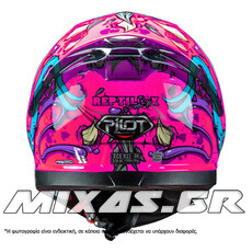 ΚΡΑΝΟΣ PILOT SNAKE SV REPTILE-X ΚΛΕΙΣΤΟ (FULLFACE) ΦΟΥΞΙΑ + ΦΙΜΕ ΖΕΛΑΤΙΝΑ