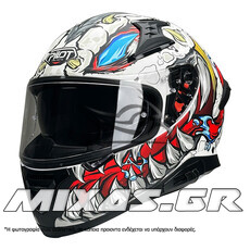 ΚΡΑΝΟΣ PILOT SNAKE SV REPTILE-X ΚΛΕΙΣΤΟ (FULLFACE) ΛΕΥΚΟ + ΦΙΜΕ ΖΕΛΑΤΙΝΑ