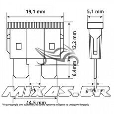 ΑΣΦΑΛΕΙΕΣ ΚΑΡΤΕΛΑ FUS 6 12/24V 10ΤΕΜ ΣΕΤ