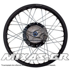 ΤΡΟΧΟΙ/ΡΟΔΕΣ ΕΜΠΡΟΣ + ΠΙΣΩ YAMAHA CRYPTON-X 135/T-110/S-115 ΜΑΥΡΟΙ ΣΕΤ ROC