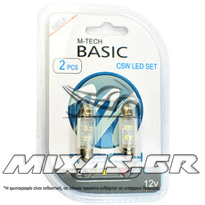 ΛΑΜΠΑ C5W/C10W 12V 0.66W ΜΠΛΑΦΟΝΙΕΡΑΣ LED M-TECH LB043W