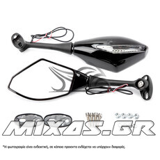 ΚΑΘΡΕΠΤΕΣ ΓΙΑ ΦΕΡΙΝΓΚ ΜΕ ΦΛΑΣ HONDA/SUZUKI/KAWASAKI ΜΑΥΡΟΙ ΣΕΤ 2ΤΜΧ MS-PARTS