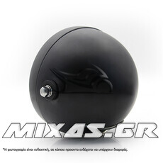 ΦΑΝΑΡΙ ΕΜΠΡΟΣ ΣΤΡΟΓΓΥΛΟ UNIVERSAL ANGEL EYES RETRO STYLE 6.5inch 12v LED ΜΑΥΡΟ MS-PARTS