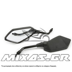 ΚΑΘΡΕΠΤΕΣ HONDA QY1108 10MM ΠΟΛΥΓΩΝΙΚΟΙ ΜΑΥΡΟΙ/CARBON ΣΕΤ MS-PARTS