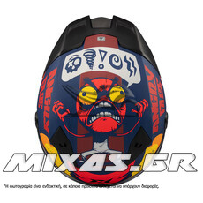 ΚΡΑΝΟΣ AXXIS ΚΛΕΙΣΤΟ (FULLFACE) FENIX ECE 22.6 ANGRY FACE C5 ΜΑΥΡΟ/ΚΟΚΚΙΝΟ ΜΑΤ