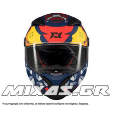 ΚΡΑΝΟΣ AXXIS ΚΛΕΙΣΤΟ (FULLFACE) FENIX ECE 22.6 ANGRY FACE C5 ΜΑΥΡΟ/ΚΟΚΚΙΝΟ ΜΑΤ