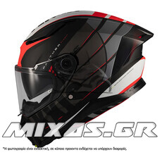 ΚΡΑΝΟΣ AXXIS ΚΛΕΙΣΤΟ (FULLFACE) PANTHER SV ECE 22.06 FLIGHT C3 ΜΑΥΡΟ/ΚΟΚΚΙΝΟ MAT