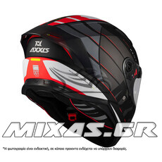 ΚΡΑΝΟΣ AXXIS ΚΛΕΙΣΤΟ (FULLFACE) PANTHER SV ECE 22.06 FLIGHT C3 ΜΑΥΡΟ/ΚΟΚΚΙΝΟ MAT