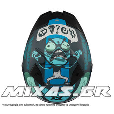 ΚΡΑΝΟΣ AXXIS ΚΛΕΙΣΤΟ (FULLFACE) FENIX ECE 22.6 ANGRY FACE C7 ΜΑΥΡΟ/ΜΠΛΕ ΜΑΤ