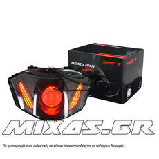 ΦΑΝΑΡΙ ΕΜΠΡΟΣ YAMAHA CRYPTON-X 135 LED ΦΙΜΕ VENOM ΚΟΚΚΙΝΟ HYPER-X