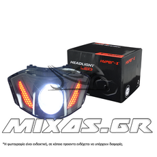 ΦΑΝΑΡΙ ΕΜΠΡΟΣ YAMAHA CRYPTON-X 135 LED ΦΙΜΕ VENOM ΚΟΚΚΙΝΟ HYPER-X