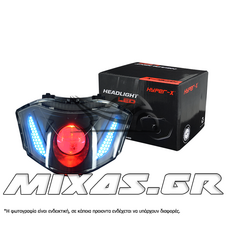 ΦΑΝΑΡΙ ΕΜΠΡΟΣ YAMAHA CRYPTON-X 135 LED ΦΙΜΕ VENOM ΜΠΛΕ HYPER-X