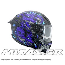 ΚΡΑΝΟΣ XVX ΚΛΕΙΣΤΟ (FULLFACE) VADER RS-400 GATEKEEPER PURPLE