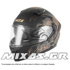 ΚΡΑΝΟΣ NOX ΚΛΕΙΣΤΟ (FULLFACE) SPRING N402 ECE 22.06 ΜΑΥΡΟ/ΧΡΥΣΟ ΜΑΤ