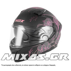 ΚΡΑΝΟΣ NOX ΚΛΕΙΣΤΟ (FULLFACE) SPRING N402 ECE 22.06 ΜΑΥΡΟ/ΡΟΖ ΜΑΤ