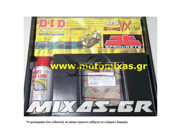 ΑΛΥΣΙΔΟΓΡΑΝΑΖΟ JT-DID HONDA TRANSALP-600/700 (15-47) VXGB ΜΕ ΧΡΥΣΗ ΑΛΥΣΙΔΑ