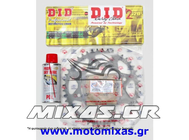 ΑΛΥΣΙΔΟΓΡΑΝΑΖΟ JT-DID YAMAHA XT-600 (91-03) (15-45) (520) ΜΕ ΜΑΥΡΗ ΑΛΥΣΙΔΑ
