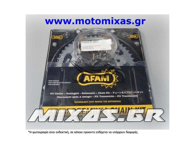 ΑΛΥΣΙΔΟΓΡΑΝΑΖΟ AFAM HONDA TRANSALP-650 (15-48) (525) ΜΑΥΡΗ