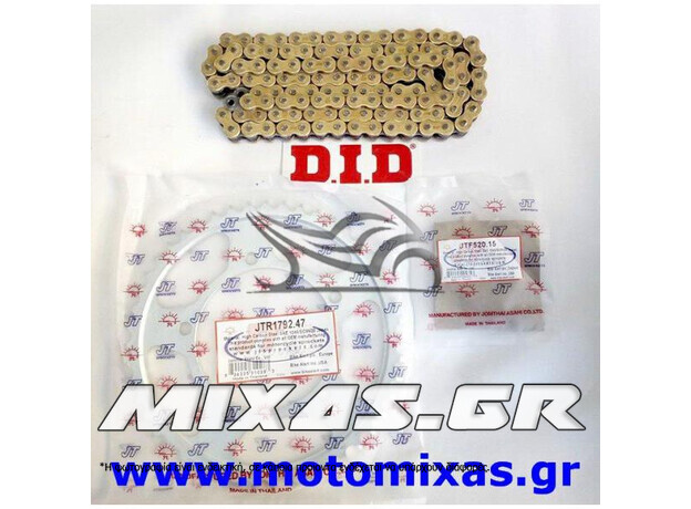 ΑΛΥΣΙΔΟΓΡΑΝΑΖΟ JT-DID SUZUKI V-STROM 650 ΜΕ ABS (15-47) (525) VXGB ΜΕ ΧΡΥΣΗ ΑΛΥΣΙΔΑ
