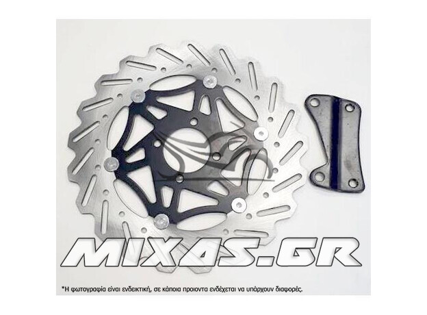 ΔΙΣΚΟΠΛΑΚΑ ΕΜΠΡΟΣ YAMAHA CRYPTON 300-58 OVERSIΖΕ RACING SHARK ΜΑΥΡΟ ΚΕΝΤΡΟ