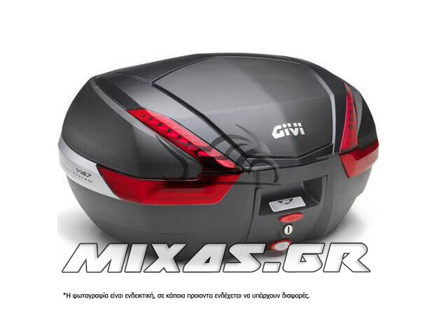 ΒΑΛΙΤΣΑ GIVI V47NN 47L ΜΑΥΡΗ/KOKKINΑ ΚΡΥΣΤΑΛΛΑ