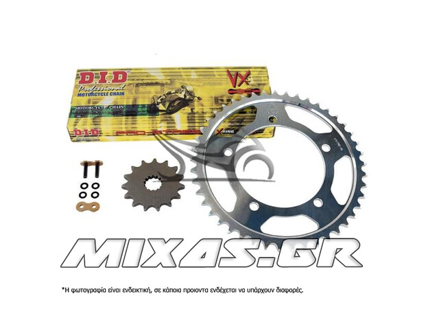 ΑΛΥΣΙΔΟΓΡΑΝΑΖΟ JT-DID HONDA TRANSALP-650 (15-48) VX ΜΕ ΧΡΥΣΗ ΑΛΥΣΙΔΑ