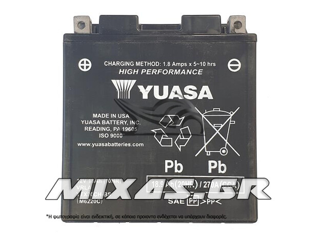 ΜΠΑΤΑΡΙΑ YUASA YTX20A-BS/YTX20CH-BS 270CCA USA