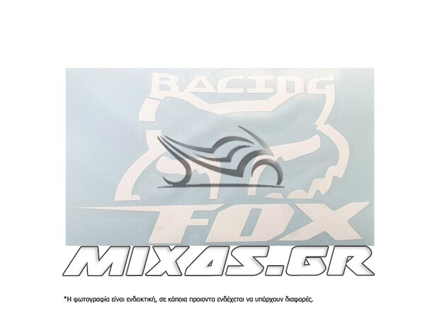 ΑΥΤΟΚΟΛΛΗΤΟ FOX RACING ΑΣΠΡΟ